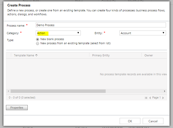 Create Process Dynamics CRM